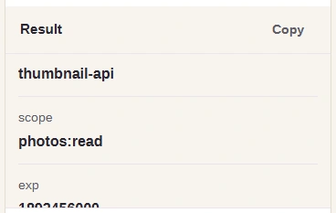 Find scope in Payload. Copy puts the notice, Header and Payload on your clipboard.