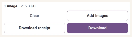 Download button for the completed AVIF.