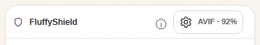 The Settings button in the FluffyShield toolbar.