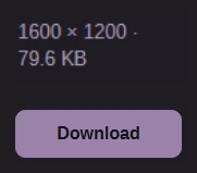 The completed JPG row with output dimensions and file size, followed by Download.