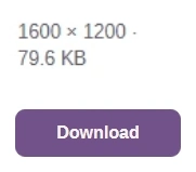 The completed JPG row with output dimensions and file size, followed by Download.