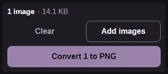 Convert button ready for the Fast PNG.