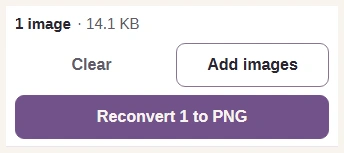 Reconvert button ready for Maximum PNG.