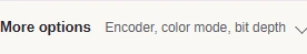 In Settings, open More options for the PNG controls.