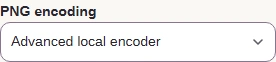 Choose Advanced local encoder for color, depth and compression choices.