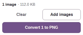 Convert is ready for the selected image.