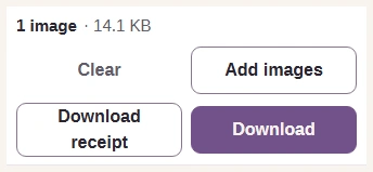 Download button for the completed PNG.