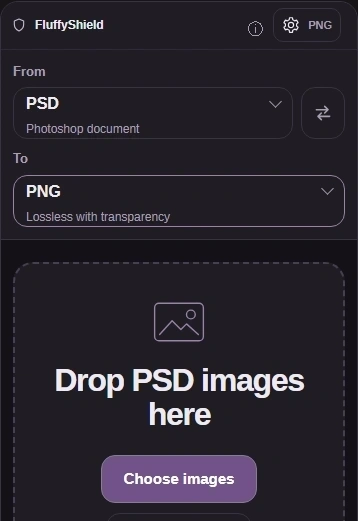 Choose images adds your PSD or PSB. Keep the Photoshop document for future edits.