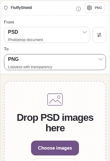 Choose images adds your PSD or PSB. Keep the Photoshop document for future edits.
