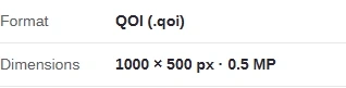 Read the QOI's format and dimensions.