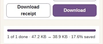 Check the PNG result and save it to your device.