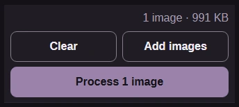 Press Process 1 image to apply your settings.