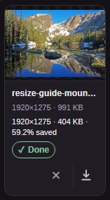 Choose Download when the result meets your destination's limits.