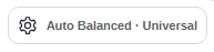Tap the gear button showing Auto Balanced · Universal.