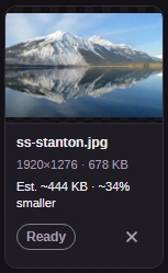 Before processing, Est. ~ is an estimate of the copy’s size.
