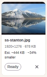 Before processing, Est. ~ is an estimate of the copy’s size.