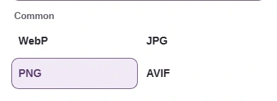 Choose the format your destination accepts. This walkthrough uses PNG.
