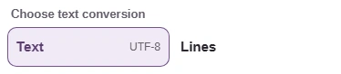 The From list offers Text and Lines.