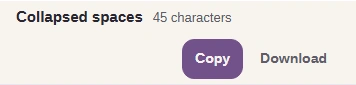 The Result header with the Copy and Download buttons.