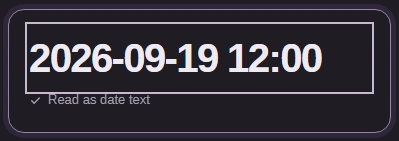 The Timestamp or date box holds 2026-09-19 12:00, read as date text.