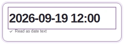 The Timestamp or date box holds 2026-09-19 12:00, read as date text.