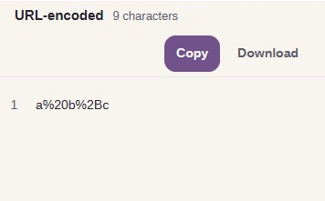 FluffyBench result a%20b%2Bc under the URL-encoded label.