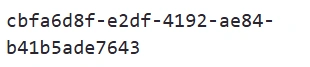 A UUID in the standard spelling: lowercase letters with four hyphens.