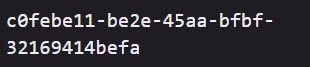 One freshly made UUID in FluffyBench's UUID generator.