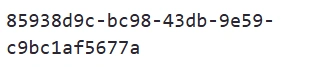 One freshly made UUID in FluffyBench's UUID generator.