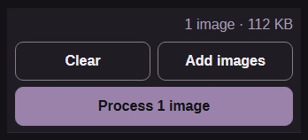 Press Process 1 image to make the copy.