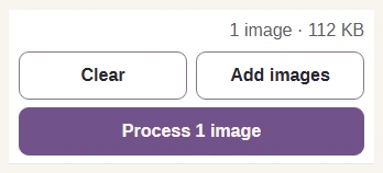 Press Process 1 image to make the copy.