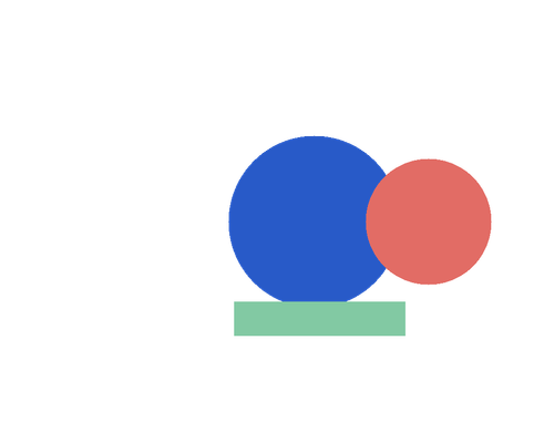 A transparent graphic sample of overlapping circles and a bar, shown over a checkerboard.