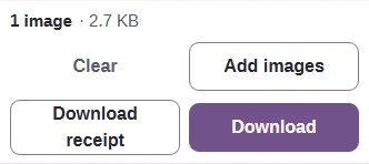 Download button for the completed lossy WebP.